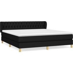 vidaXL Ramsäng Med Madrass Svart 180x200 cm Kontinentalsäng
