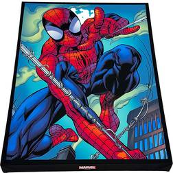 Menkind Marvel Spider-Man Light Up Canvas 30 x 40 cm Framed Art