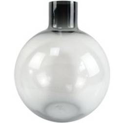 Leaf Grey Smoke Bottle Glass 40 cm Vase