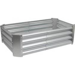 Harbour Housewares Rectangle Galvanised Steel Raised Garden Bed 120cm x 60cm