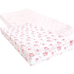 Luvable Friends Fitted 2-pcs Changing Pad Cover Girl Basic Elephant
