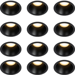 QAZQA Recessed Black Loftlampe 12stk