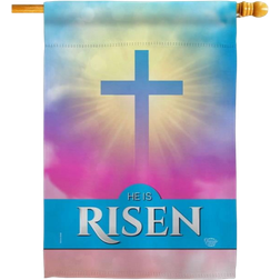 Ornament Collection He is Risen Religious Faith Double Sided Garden Flag 71.1x101.6cm