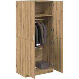 vidaXL Hantverksmässig Ek 80 x 52 x 180 cm Garderob 80x180cm