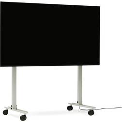 Pedestal Straight Rollin' TV Stand Pearl