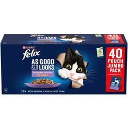 Felix As Good As It Looks Favourites Selection In Jelly Wet Cat Food 85g 40pack