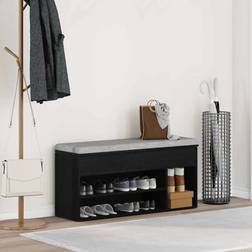 vidaXL Skobenk Svart Eik 102 x 30.5 x 45 cm Skohylle