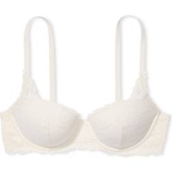 PINK Wink Push-Up Balconette Bra - Coconut White