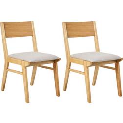 Beliani Enola Light Grey Dining Chairs Set Of 2 Kitchen Chair 2pcs