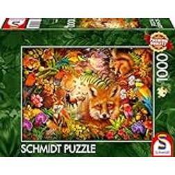 Schmidt Blommor Päls Och Fjädrar 1000 Bitar Pussel