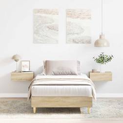 vidaXL Sonoma Oak Single Bed Frame 75x190 cm