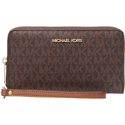 Michael Kors Jet Set Signature Logo Smartphone Wristlet - Brown