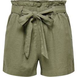 JDY Say MW Linen Shorts - Kalamata