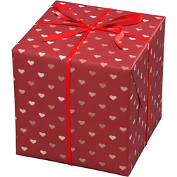Panduro Gift Wrapping Papers Christmas with Small Hearts Red