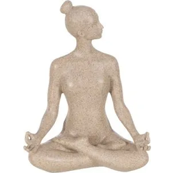 BigBuy Home Yoga Beige Dekorationsfigur 22.5cm