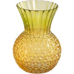 BigBuy Home Refurbished Yellow/Green Vase 22cm