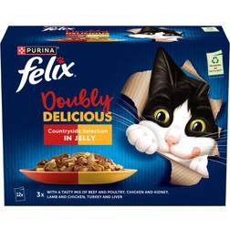 Felix Doubly Delicious Wet Cat Food 12 x 85 g