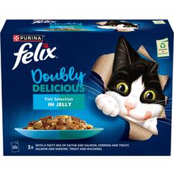 Felix Doubly Delicious Fish Selection Wet Cat Food 12 x 85 g