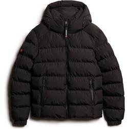 Superdry Sports Quilted Jacket with Hood - Black