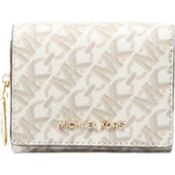 Michael Kors Empire Signature Logo Tri Fold Wallet - Vanilla/Luggage