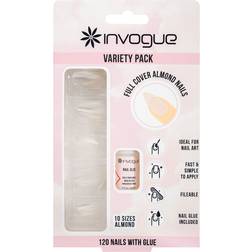 Invogue Full Cover Almond Nails - Pack of 120