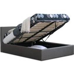 Modernique Double Grey Fabric Ottoman Storage Frame Bed