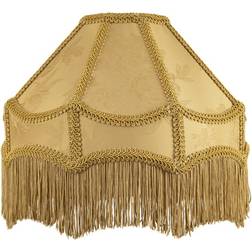 Happy Homewares Gold Faux Silk Victorian Lamp 12 inches Shade