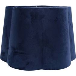 ValueLights Amy Navy Blue Velvet Scallop Shape Lamp 20 x 30.5 x 30.5 cm Shade