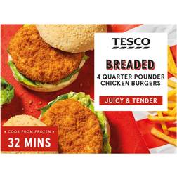 Tesco 4 Quarter Pounder Chicken Burger 454G 454g 4pcs