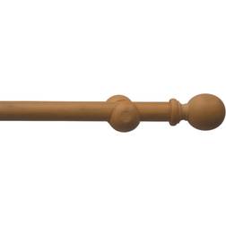 Caecus FX 200cm Wooden Natural Eyelet Curtain Pole