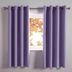 OHS Blackout Eyelet Curtains 66 x 72 in Lilac