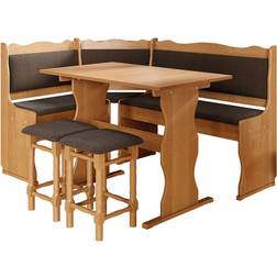 Mini Kitchen Beige/Brown Bordsgrupp 87x105cm 4st