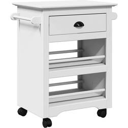 vidaXL BODO White Kitchen 67.5 x 45 x 80 cm Trolley Table