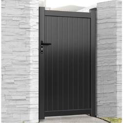 Burbage Iron Craft Harrogate Aluminium Black Garden Gate 1200mm Wide x 1800mm High