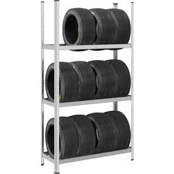 vidaXL 3-Layer Tyre Shelves 110 x 40 x 200 cm Shelving System