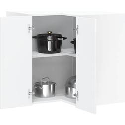 vidaXL Kitchen Corner Kalmar High Gloss White Wall Cabinet