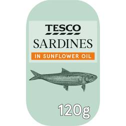 Tesco Sardines In Sunflower Oil 120G
