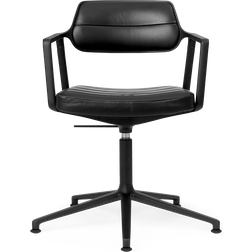 Vipp 453 Swivel Black Leather Office Chair