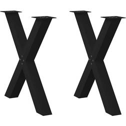 vidaXL Patas Para Comedor Forma De X 2 Unidades Pata de mesa