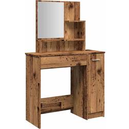 vidaXL Old Wood with Mirror Dressing Table
