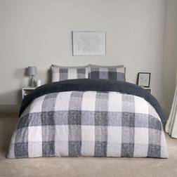 OHS Teddy Fleece Duvet Cover Grey (200x200cm)
