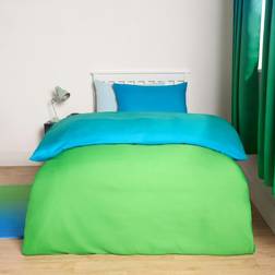 OHS Ombre Bedding Set Double Duvet Cover Blue, Green (200x200cm)