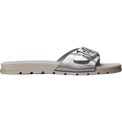Tory Burch Buckle Slide - Silver/Aluminum