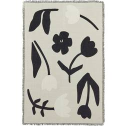 Broste Copenhagen Rosita 130x180 cm Black-off White Manta Blanco, Negro (180x130cm)