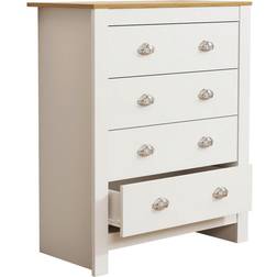 VCM Balusa White/Natural Chest of Drawer 79x95cm