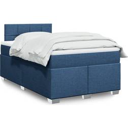 vidaXL Ramsäng Med Madrass Blå 120x190 cm Tyg Kontinentalsäng