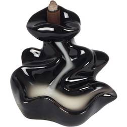 Jones Home & Gift River Backflow Incense Burner Black Decorative Item