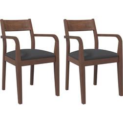vidaXL 4102508 Brown/Black Köksstol 80.5cm 2st