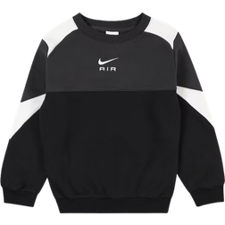 NIKE Older Kid's Air Crew Neck Sweatshirt - Black/Anthracite/White/White (FZ4956-010)