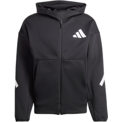 adidas Men Sportswear Z.N.E. Full Zip Hooded Track Jacket - Black/White